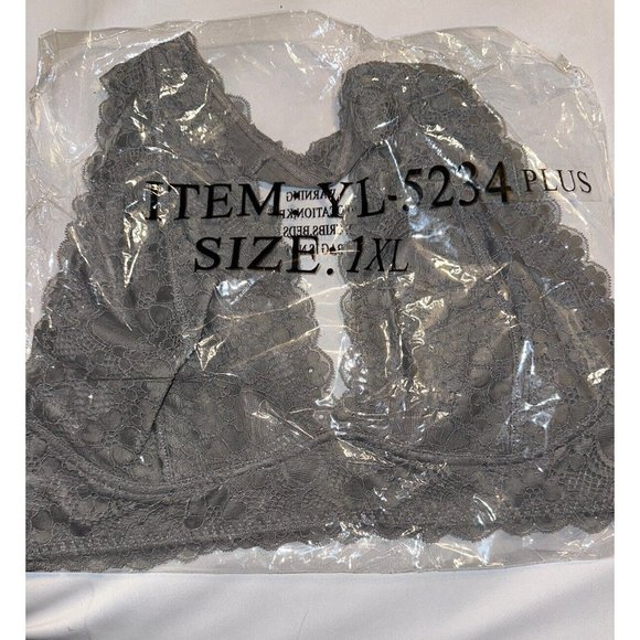 Leto Bra Let Plus Size Halter Top With Hook And Eye Closure Size 1XL New - Picture 4 of 4